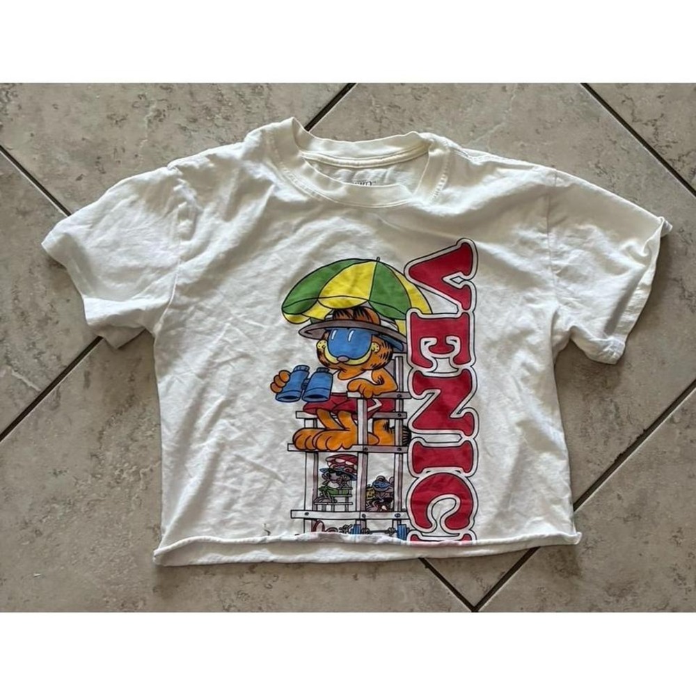 Mighty Fine Garfield Graphic‎ crop tee size XS